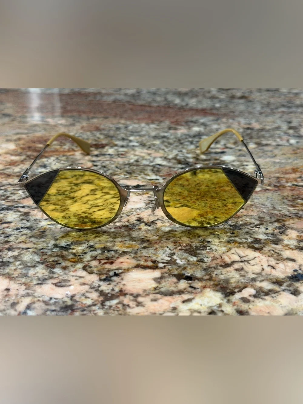 Fendi Cat Eye Yellow Sunglasses